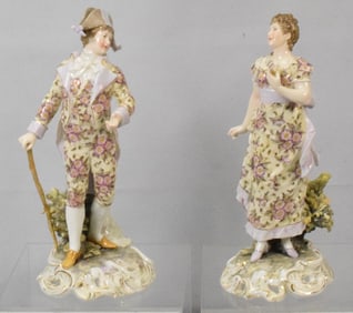 PAIR VOLKSTEDT PORCELAIN CLASSICAL FIGURES