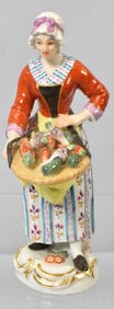 19TH MEISSEN PORCELAIN VEGETABLE SELLER FIGURE