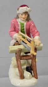 19TH C MEISSEN PORCELAIN WOODSMEN FIGURE