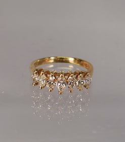 14K AND DIAMOND LADIES RING