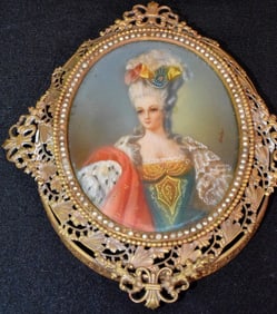 19TH SIGNED MINIATURE FRENCH PAINTING by COSTER