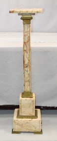 19TH C FRENCH MARBLE & BRONZE PEDESTAL
