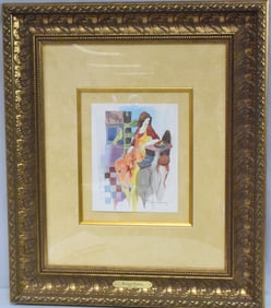 ITZCHAK TARKAY (1935-2012) MIXED MEDIA PAINTING