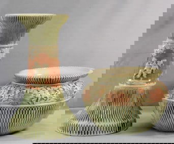 ROSEVILLE DONATELLO POTTERY JARINIERE & PETESTAL