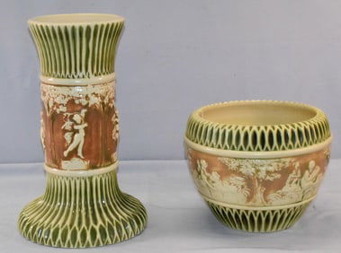 ROSEVILLE JARDINIERE WITH PEDESTAL