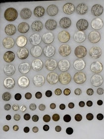 ASSEMBLED US SILVER, FOREIGN SILVER, & COINS