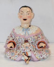 MEISSEN CHINESE LARGE PORCELAIN SEATED NODDER