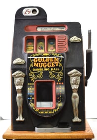 25? MILLS NOVELTY GOLD NUGGET SLOT MACHINE