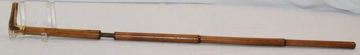 EUROPEAN STAG HANDLE GUN CANE