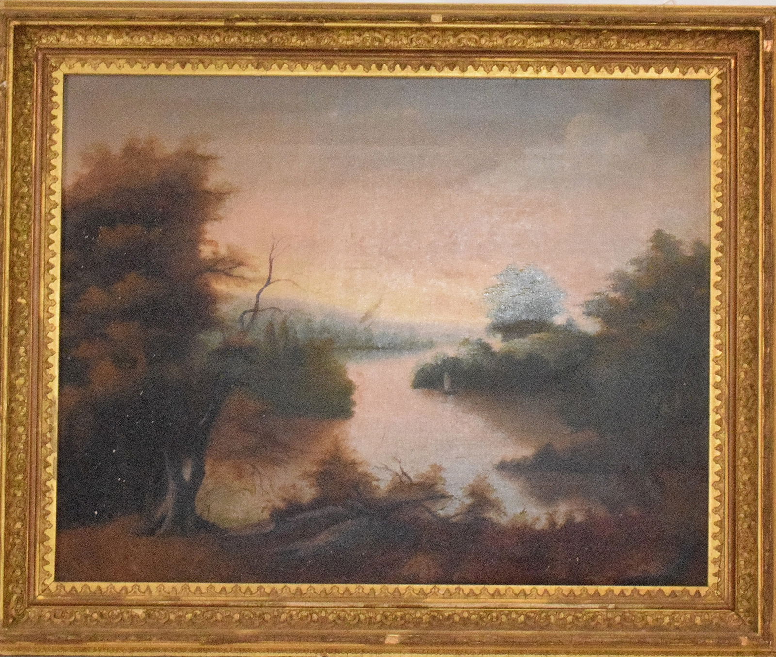 19TH LANDSCAPE FROM PORTLAND MAINE OIL PAINTING (1 of 2)