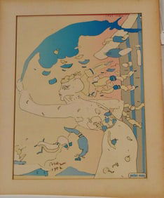 PETER MAX 1982 WORLD FAIR SIGNED & DATED PRINT