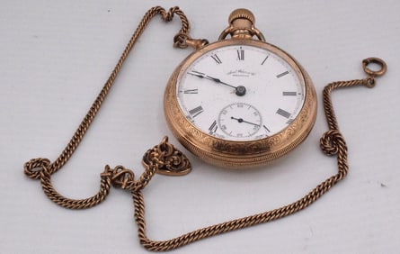 WALTHAM OPEN FACE POCKET WATCH