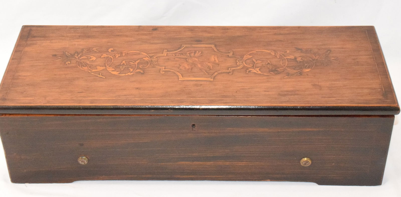 19TH SWISS MARQUETRY INLAID MUSIC BOX, 6 TUNES (1 of 7)