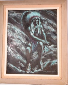 JOE WANO-GANO NOCTURNAL SOLILOQUY OIL PAINTING