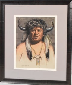 JOE WAANO-GANO INDIAN WATERCOLOR PAINTING