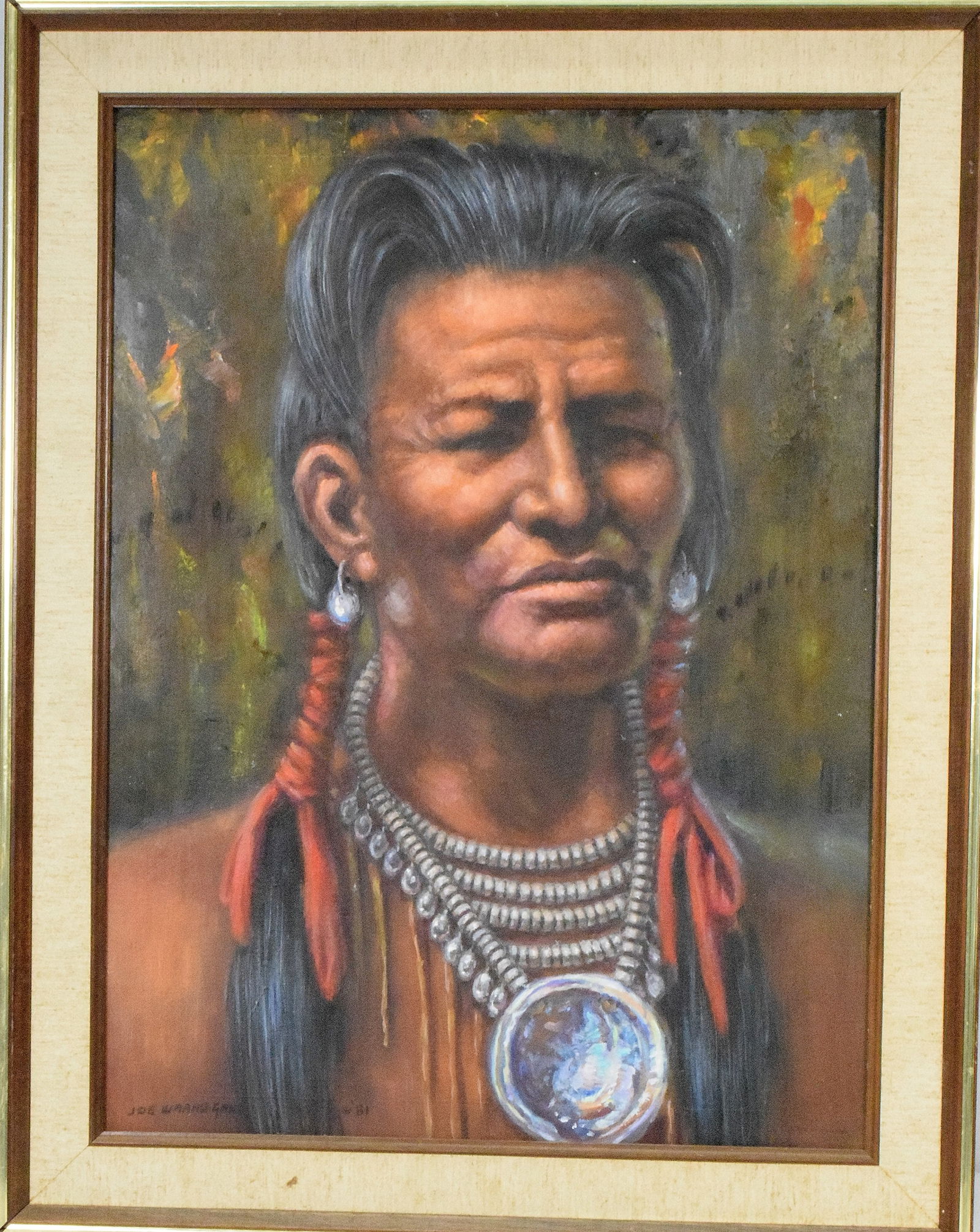 JOE WANO-GANO CHEYENNE BRAVE OIL PAINTING (1 of 7)
