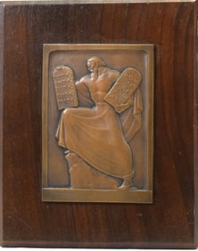 PAUL VINCZE (1907-1994) BRONZE MOSES PLAQUE