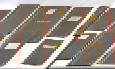 SET OF 14 FIRE RECORD LOGS