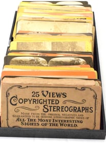 106 MISC. & 25 CARD SET OF STEREOGRAPHS VIEWS