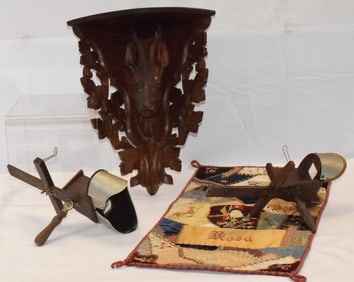 GROUPING STEREOSCOPES, VICTORIAN SHELF & ETC