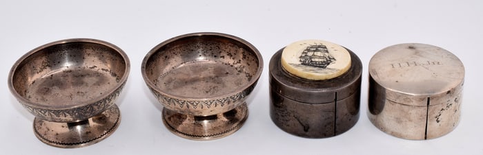 ASSEMBLED STERLING & SCRIMSHAW ITEMS