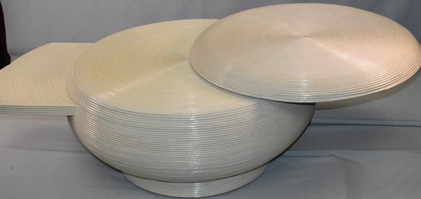 GABRIELLE CRESPI STYLE RATTAN COFFEE TABLE