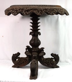 ANTIQUE ANGLO INDIAN CARVED TABLE