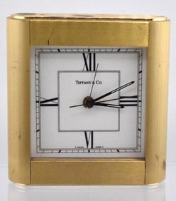 20TH CENTURY TIFFANY & CO. BRASS DESK CLOCK
