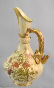 ROYAL WORCESTER LIZARD HANDLED PITCHER