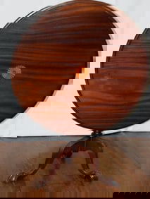 MAHOGANY INLAY TILT TOP TABLE