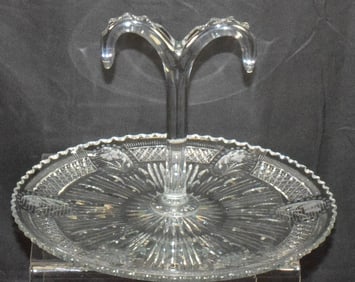PAIRPOINT CUT GLASS CAKE DISH