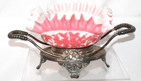 PAIRPOINT CAMEO GLASS BRIDES BOWL