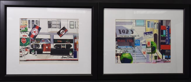 PAIR OF SUSAN CHILLER PRINTS