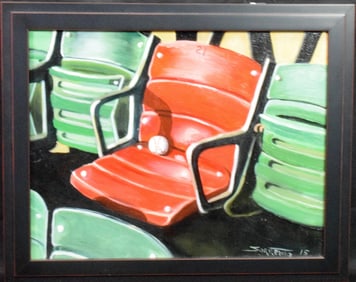 CONTEMPORARY PAINTING BASEBALL STADIUM SEAT