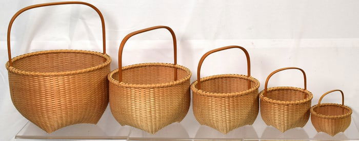 20TH NEST OF 5 SHAKER BASKETS