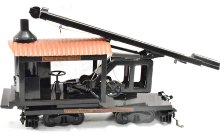 BUDDY L PRESSED STEEL RAILROAD PILE DRIVER