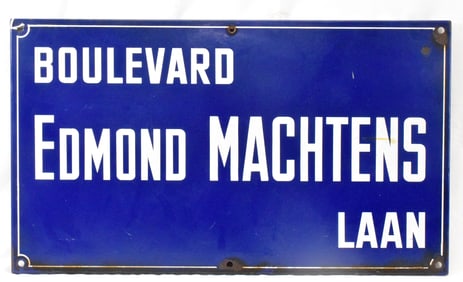 FRENCH BLUE ENAMEL STREET SIGN.