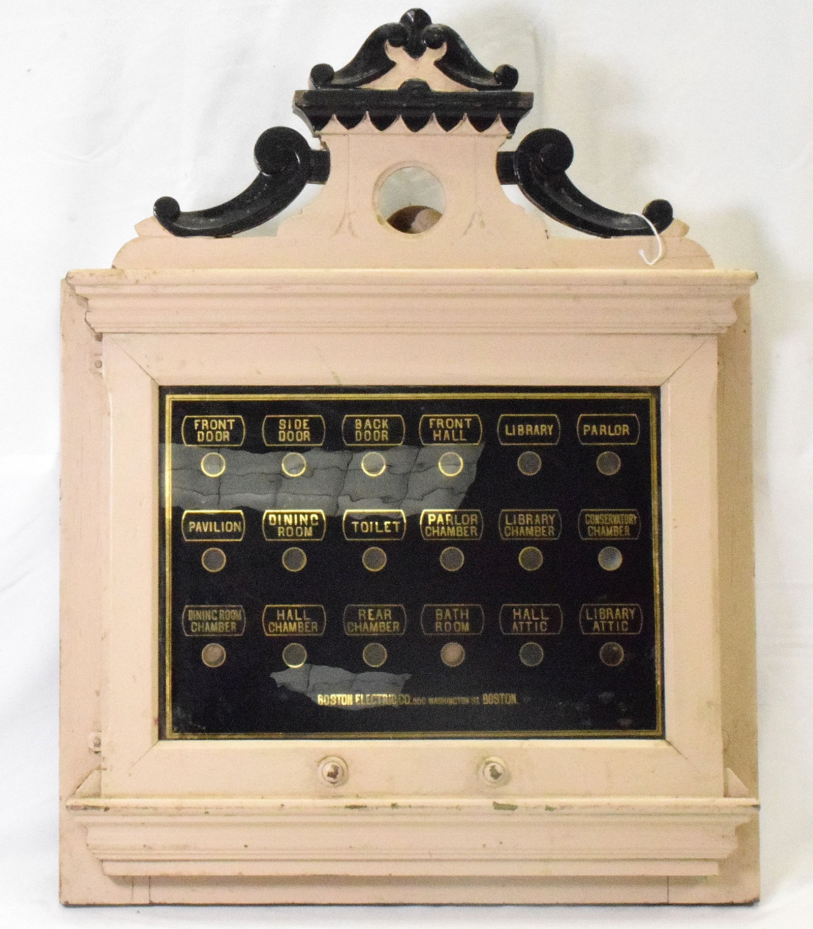 ANITQUE BOSTON ELECTRIC ANNUNIATOR WALL UNIT (1 of 7)