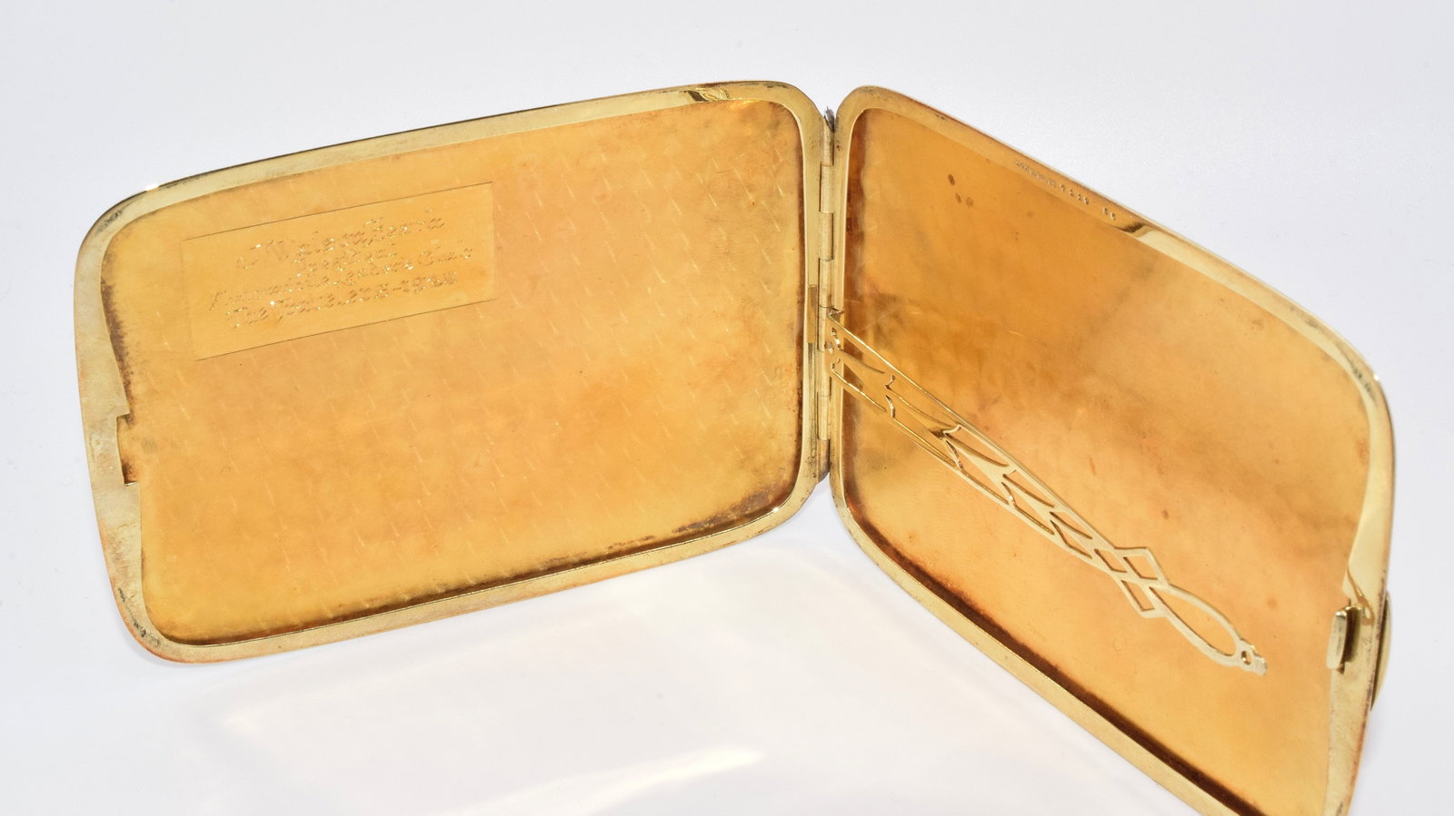 14K YELLOW GOLD CIGARETTE CASE - 5