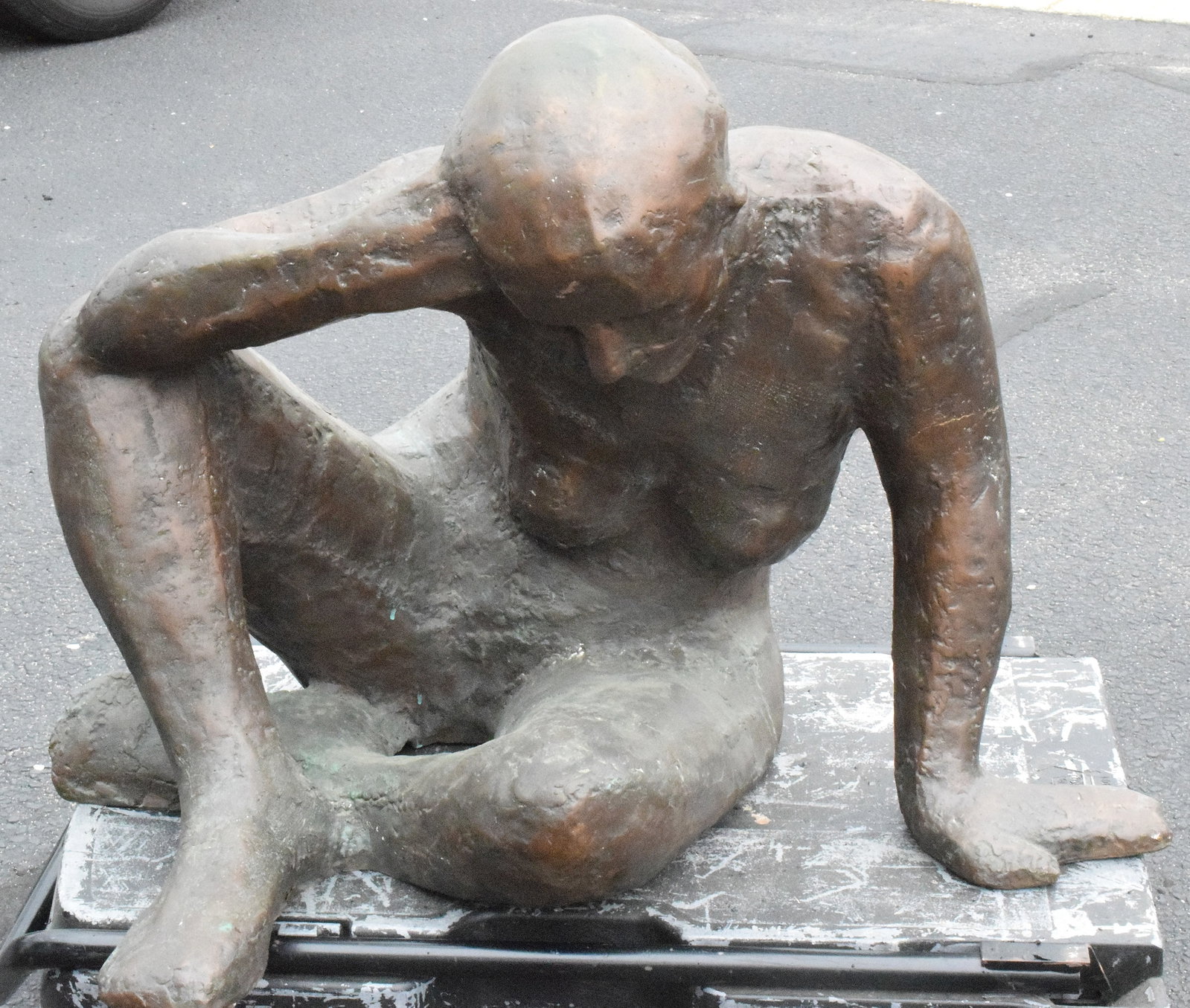 MID-CENTURY FEMALE BRONZE SCULPTURE (1 of 11)