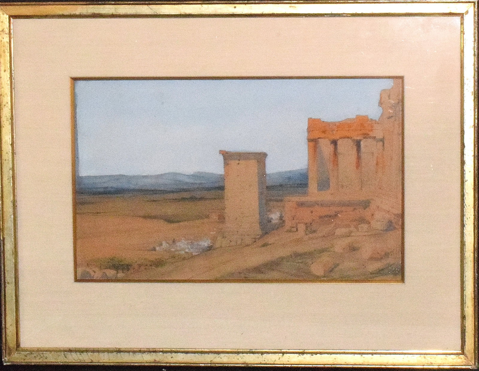 G. BOURGERELY WATERCOLOR PAINTING OF ACROPOLIS (1 of 5)