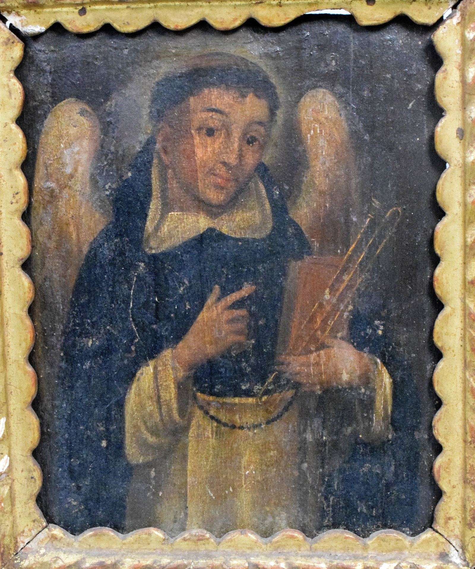 SPANISH ST VINCENTE FERRER RETABLO PAINTING (1 of 4)
