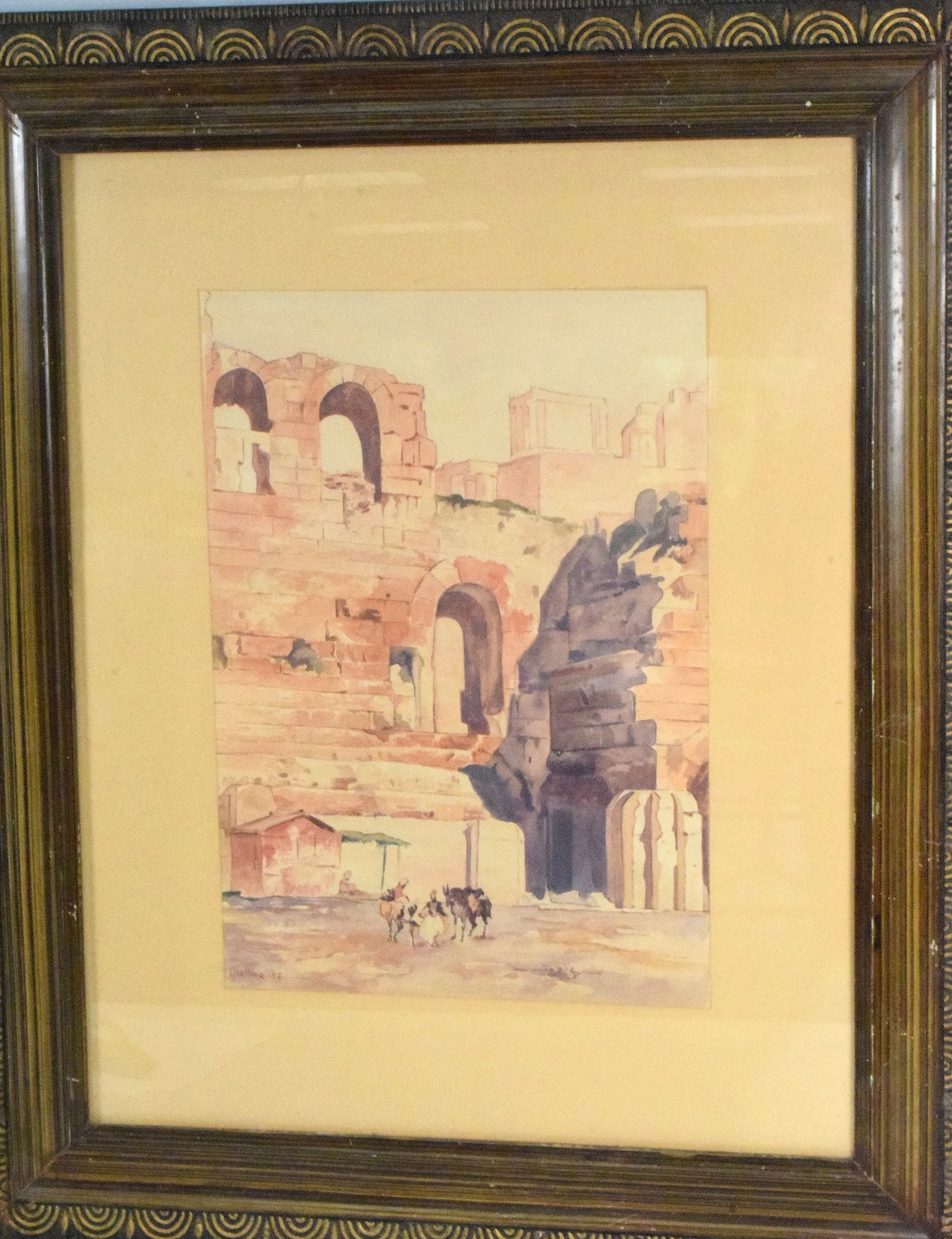 ANGELOS GIALLINA (1857-1939) WATERCOLOR (1 of 5)