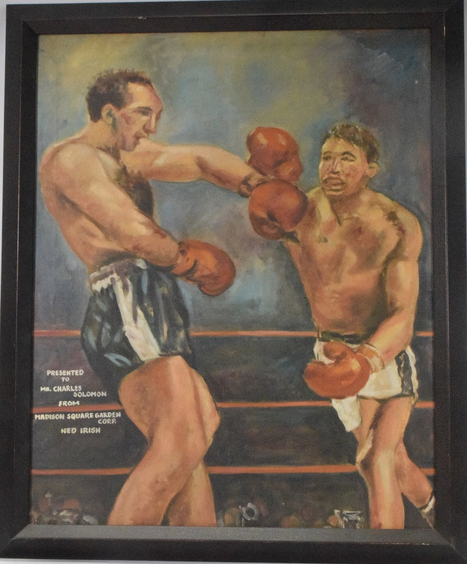 BOXING MATCH OIL PAINTING (1 of 6)