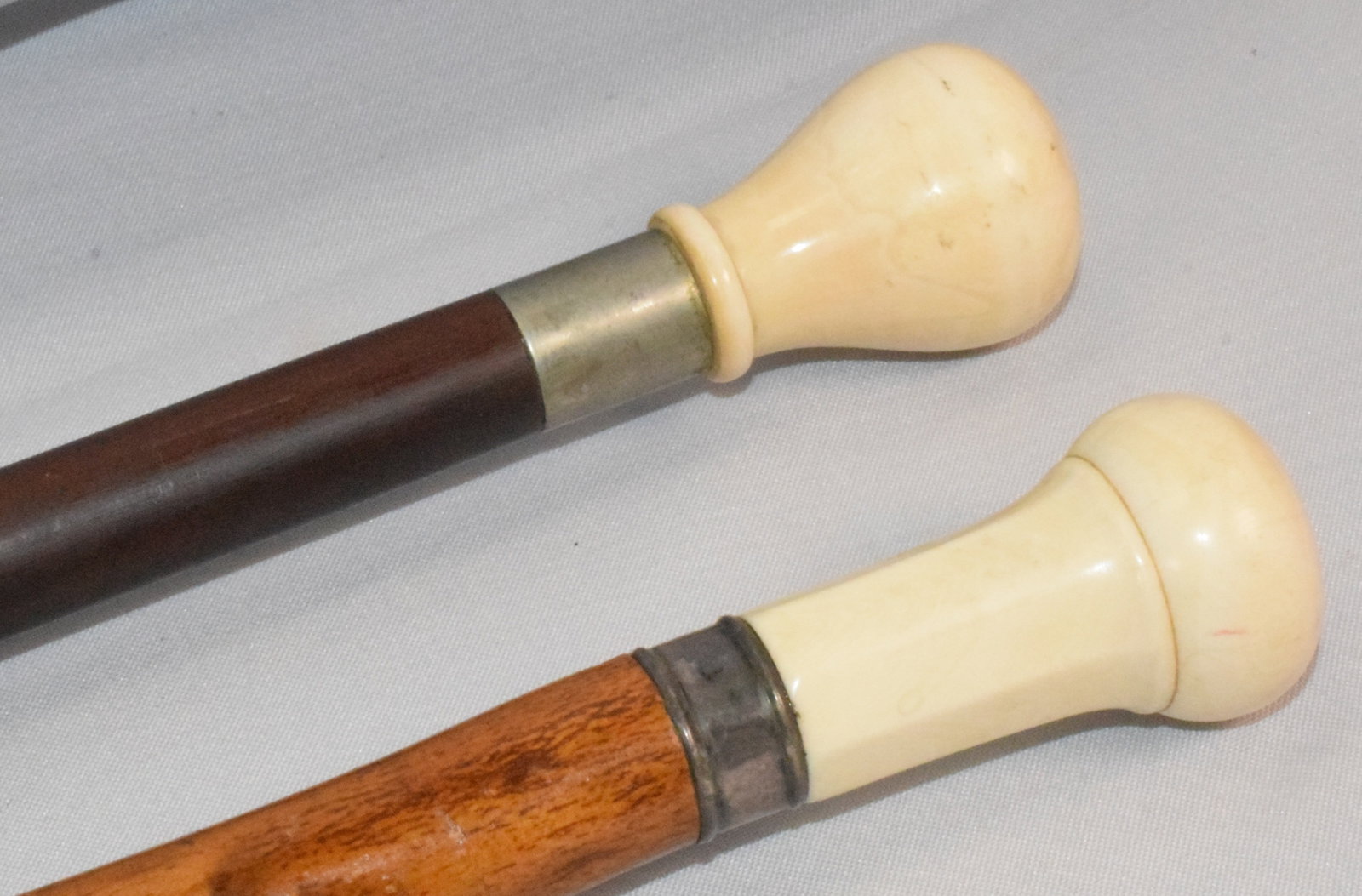 (2) BONE TOP WALKING STICKS - 2