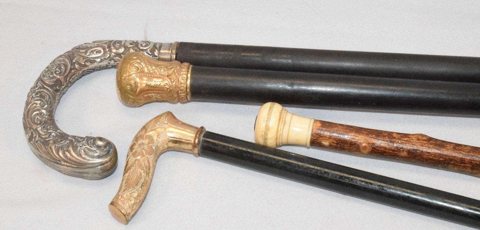 (2) BONE TOP WALKING STICKS - 5