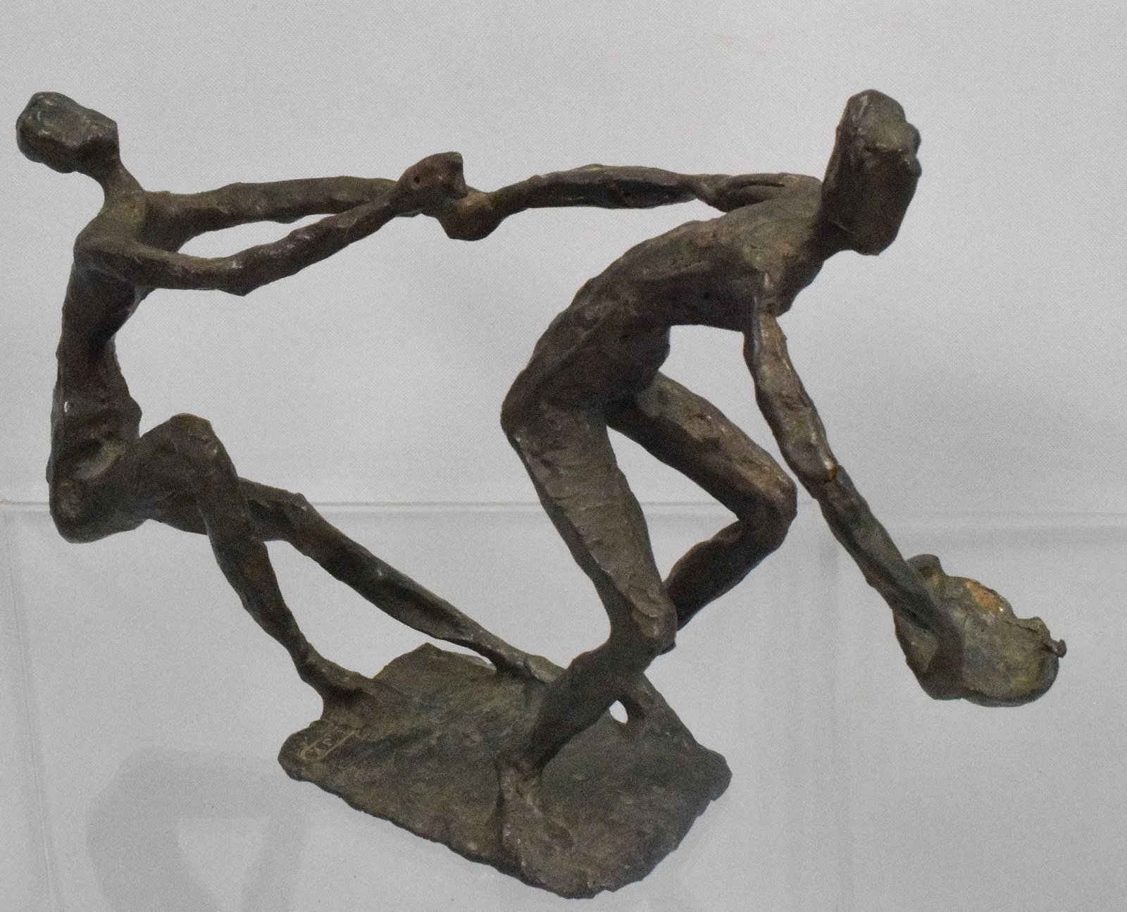 (2) EXPRESSIONIST BRONZE FIGURES SIGNED LJK - 3