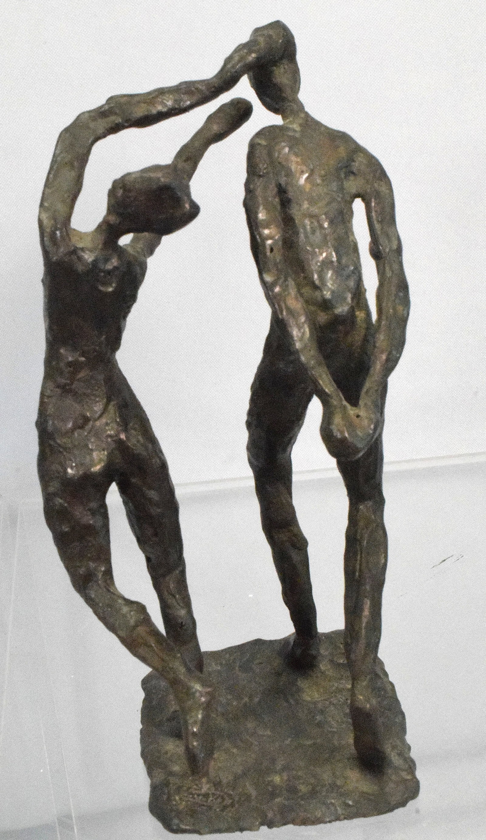 (2) EXPRESSIONIST BRONZE FIGURES SIGNED LJK - 5