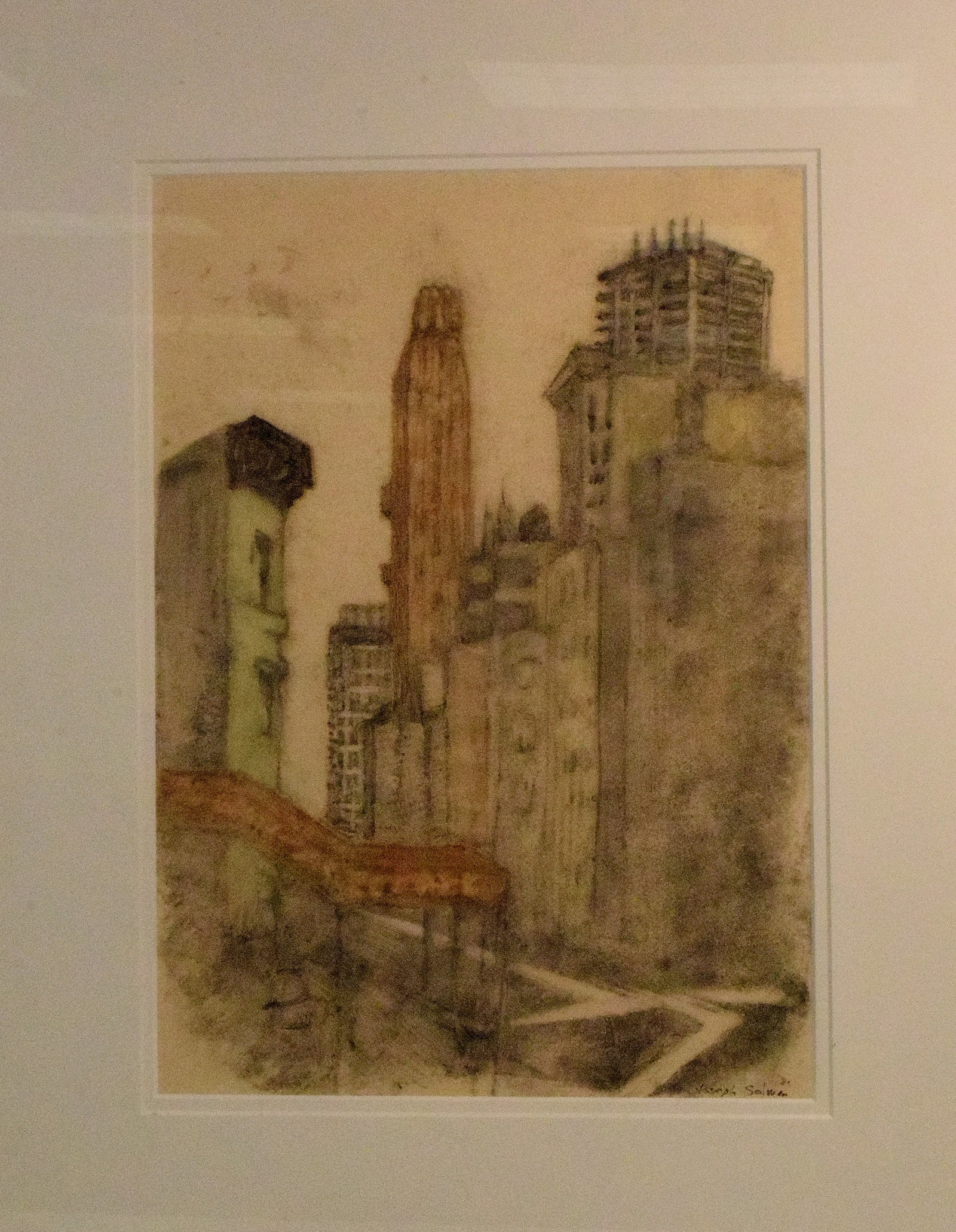JOSEPH SOLMAN (1909-2008) PASTEL PAINTING (1 of 3)