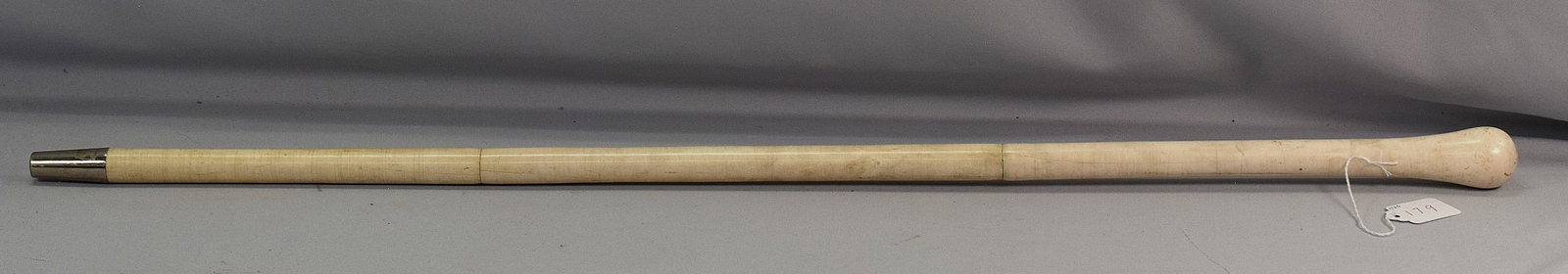 TURNED BONE WALKING STICK. (1 of 6)